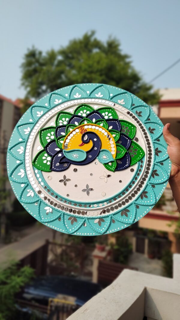 peacock lippan art wall hanging decor by KaushalS Creations