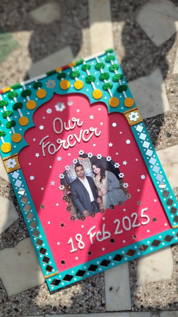 Personalised Wedding Date Jharokha (With Photo) by KaushalS Creations. Wedding gift ideas. Anniversary gift ideas. Gift ideas for him. Gift ideas for her.