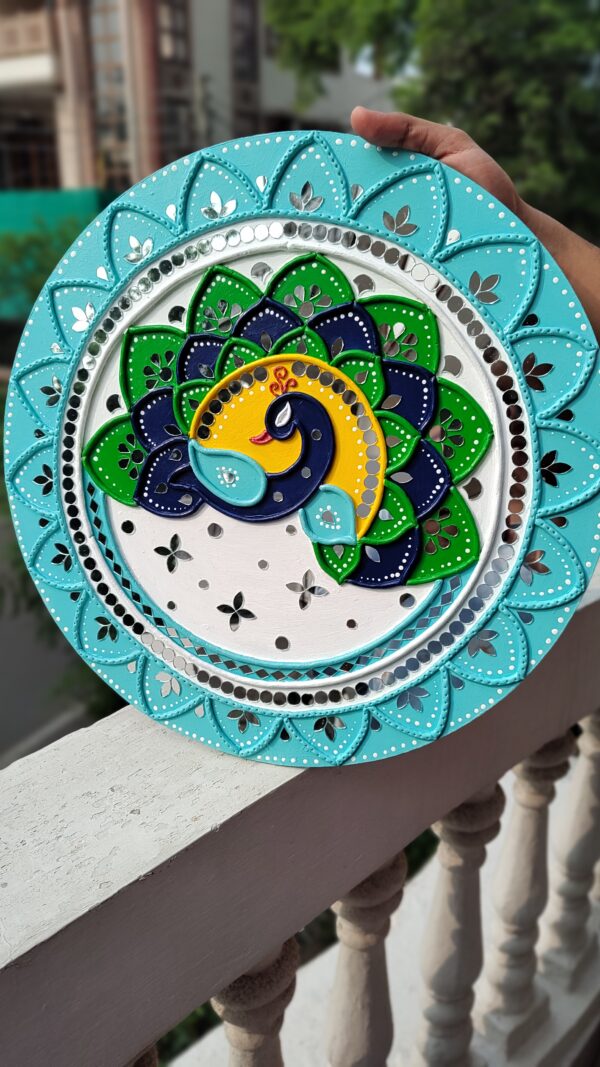 peacock lippan art wall hanging decor by KaushalS Creations