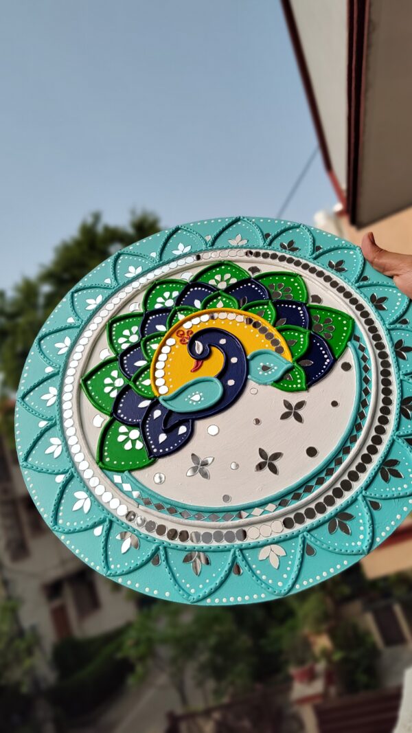 peacock lippan art wall hanging decor by KaushalS Creations