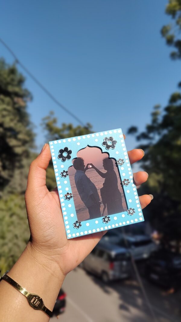 Personalised gift ideas. Personalised jharokha fridge magnet with photo. Personalised gifts by KaushalS Creations. Home Decor ideas.