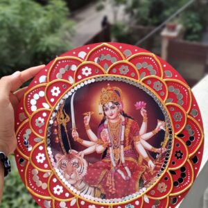 Durga Maa Wall Hanging Decor by KaushalS Creations. Lippan Artwork. Lippan art wall hanging decor. Wall Decor. Home decor.
