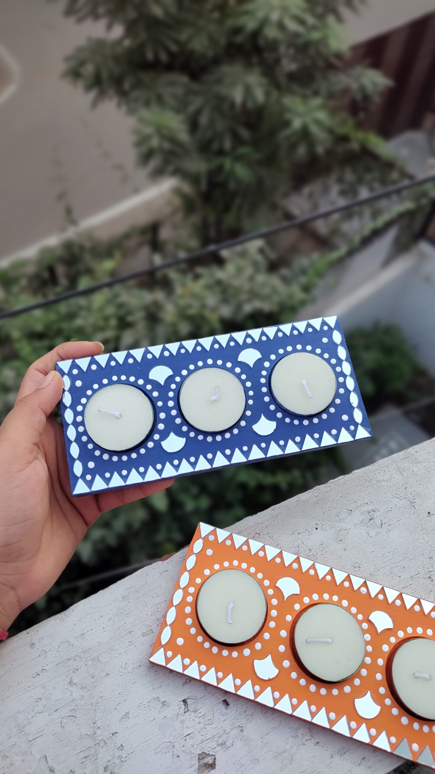 Three in One Tea Light Holder by KaushalS Creations