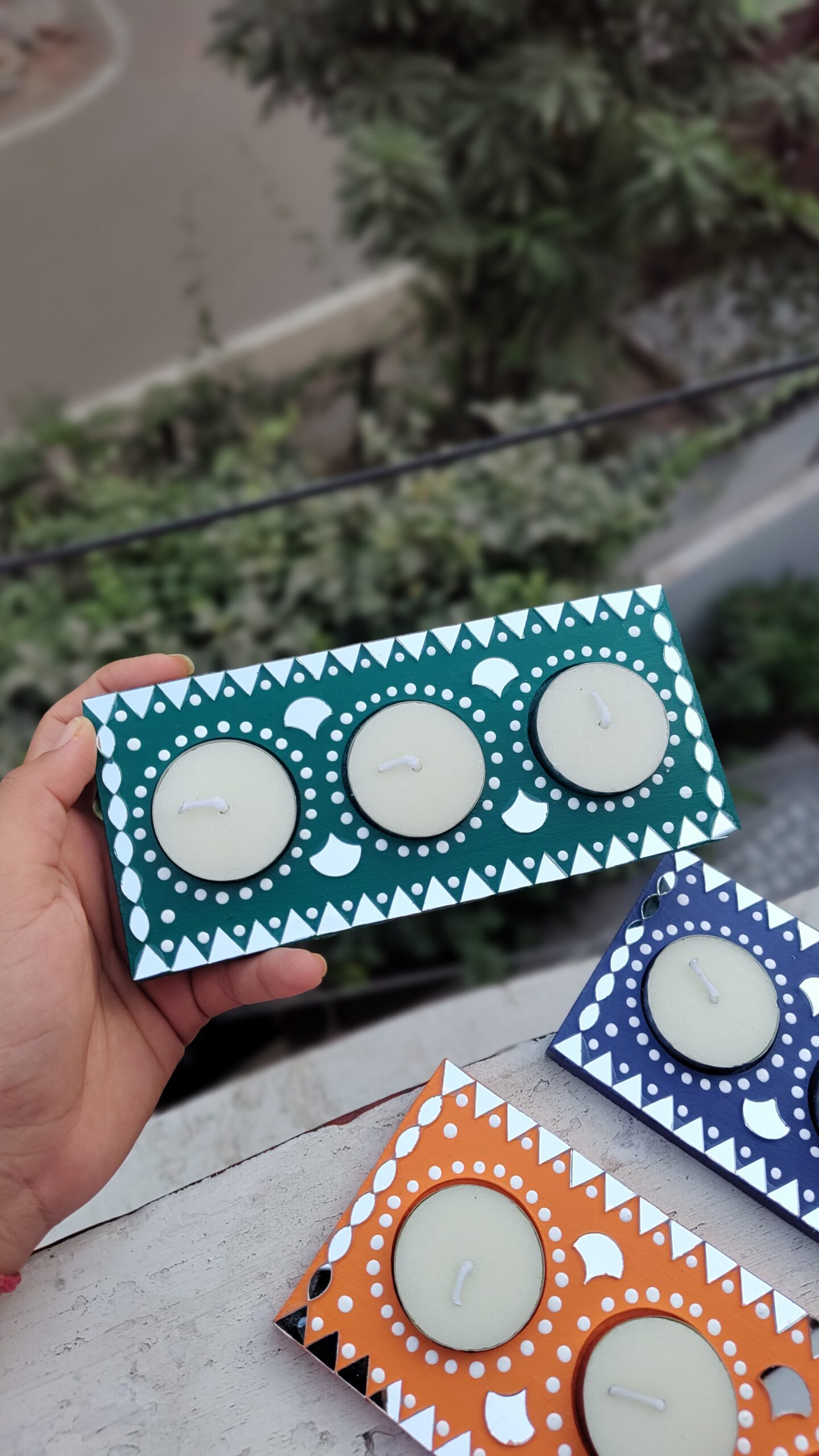 Three in One Tea Light Holder by KaushalS Creations