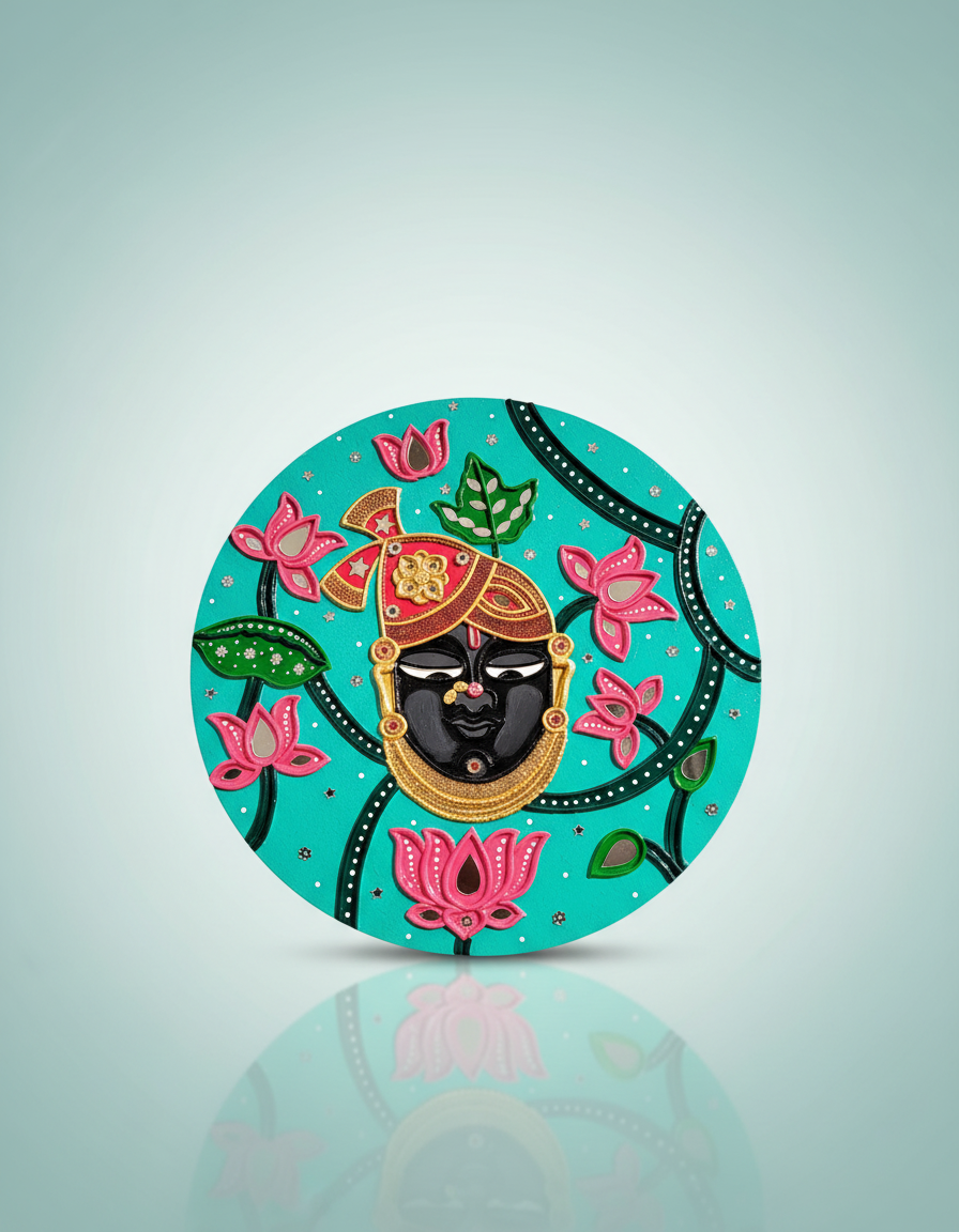 Handmade Shreenathji wall hanging art decor by KaushalS Creations.