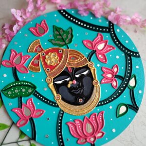 Handmade Shreenathji wall hanging art decor by KaushalS Creations.