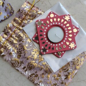 Star tea light holder party favours by KaushalS Creations. Best handmade party favours. Perfect for return gifts, festive gifting, wedding favours and corporate gifting.